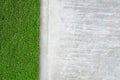 Artificial grass on a cement wall Royalty Free Stock Photo