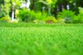 Artificial grass. Landscaping with artificial turf background. Selective focus Royalty Free Stock Photo