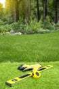 Artificial grass laying background