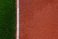 Artificial grass and run track texture Royalty Free Stock Photo