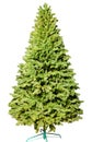 Artificial green Christmas tree isolated on white background Royalty Free Stock Photo