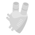 Artificial heart icon, isometric style Royalty Free Stock Photo