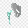 Artificial hip joint icon, cartoon style Royalty Free Stock Photo