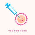 Artificial insemination, IVF Concept. injection icon. vector illustration