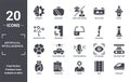 artificial.intellegence icon set. include creative elements as deformity, speech, prosthesis, voice recognition, evaluation, ball