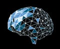 Artificial Intelligence Concept Illustration Isolated On A Black Background. Royalty Free Stock Photo