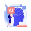 Artificial intelligence abstract concept vector illustration.