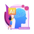Artificial intelligence abstract concept vector illustration.