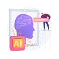 Artificial intelligence abstract concept vector illustration.