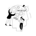 Artificial intelligence abstract concept vector illustration. Royalty Free Stock Photo