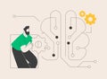 Artificial intelligence abstract concept vector illustration. Royalty Free Stock Photo