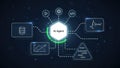 Artificial intelligence agent integrating multiple data sources Royalty Free Stock Photo