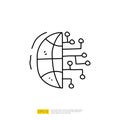 Artificial intelligence AI concept with algorithm and data filter or analysis for engineering, development, brainstorming sign. Royalty Free Stock Photo