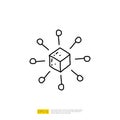Artificial intelligence AI concept with algorithm and data filter or analysis for engineering, development, brainstorming sign. Royalty Free Stock Photo