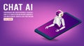 Artificial Intelligence (AI) concept with ChatGPT, Machine learning, digital Brain future
