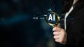 Artificial Intelligence AI for Data Analysis and Analytics Motif Royalty Free Stock Photo