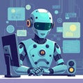 Future technologies atomatic devices robot program independent software artificial intelligence development of automated comp