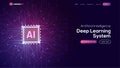 Artificial Intelligence (AI) landing page. Website template for