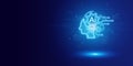Artificial intelligence Ai self learning improving development problem solving solution tasks of future technology, ai graphics Royalty Free Stock Photo