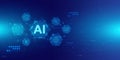 Artificial intelligence Ai self learning improving development problem solving solution tasks of future technology, ai graphics Royalty Free Stock Photo