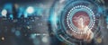 Artificial intelligence AI technology. Chatbot, robot application, conversation assistant, digital chatting concept.