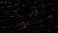 Artificial intelligence AI writing abstract math and physics formulas isolated on black background. Animation. Concept