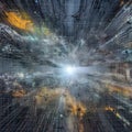 An artificial intelligence algorithm analyzing and interp generative AI