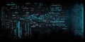An artificial intelligence algorithm analyzing and interp three created with generative AI
