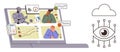Artificial Intelligence Analyzing Data and Predicting User Behavior on a Digital Interface Royalty Free Stock Photo