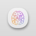 Artificial intelligence app icon Royalty Free Stock Photo