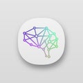 Artificial intelligence app icon Royalty Free Stock Photo