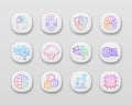 Artificial intelligence app icons set Royalty Free Stock Photo