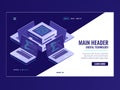 Artificial intelligence automated process of big data processing, server room, computing power, software development