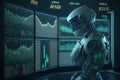 Robot trading on candlestick chart using AI