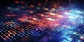 Artificial Intelligence background.Glow of Technology. Digital Life of Reason. Futuristic robot. Programming coding technology Royalty Free Stock Photo