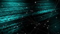 Binary code connected lines of cyber security and machine learning in abstract world of binary numbers and artificial intelligence Royalty Free Stock Photo