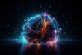 Artificial intelligence. Blockchain Neural Networks. GPT Chat. New technologies. openAI. Wallpaper. Background. Royalty Free Stock Photo