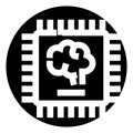 Artificial intelligence brain chip representing high technology and innovation Royalty Free Stock Photo