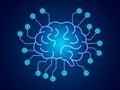 Artificial Intelligence Brain with Circuit Lines â AI Technology Concept Vector Royalty Free Stock Photo