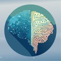 Artificial Intelligence Brain Circuitry Concept Royalty Free Stock Photo