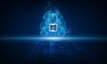 Artificial intelligence  brain , data mining, deep learning modern computer technologies concepts. Brain representing artificial Royalty Free Stock Photo