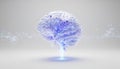 Artificial intelligence brain generating data and neural networks Royalty Free Stock Photo