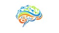 Artificial Intelligence Brain Logo Design. Royalty Free Stock Photo