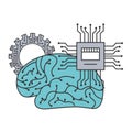 artificial intelligence brain motherboard circuit gear