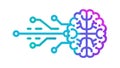 Artificial Intelligence Brain with Neural Network Circuitry, vector design Generative AI Royalty Free Stock Photo