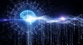 Artificial intelligence brain structure generating data Royalty Free Stock Photo