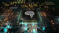 Artificial intelligence, Central Computer Processors CPU concept Royalty Free Stock Photo