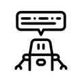 Artificial Intelligence Chat Bot Vector Sign Icon Royalty Free Stock Photo