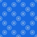 Artificial Intelligence Chip vector AI Computer CPU outline round seamless pattern Royalty Free Stock Photo