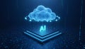 Artificial Intelligence Cloud Computing Concept Royalty Free Stock Photo